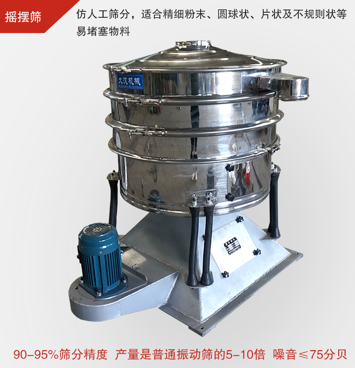 搖擺篩仿照人工篩分，可滿足高精度、高產量篩分要求